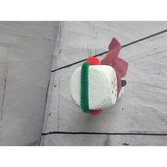 Wooden Handmade Snowman Winter Tiered Tray Home Decor Shelf Sitter Green Red - Picture 3 of 6